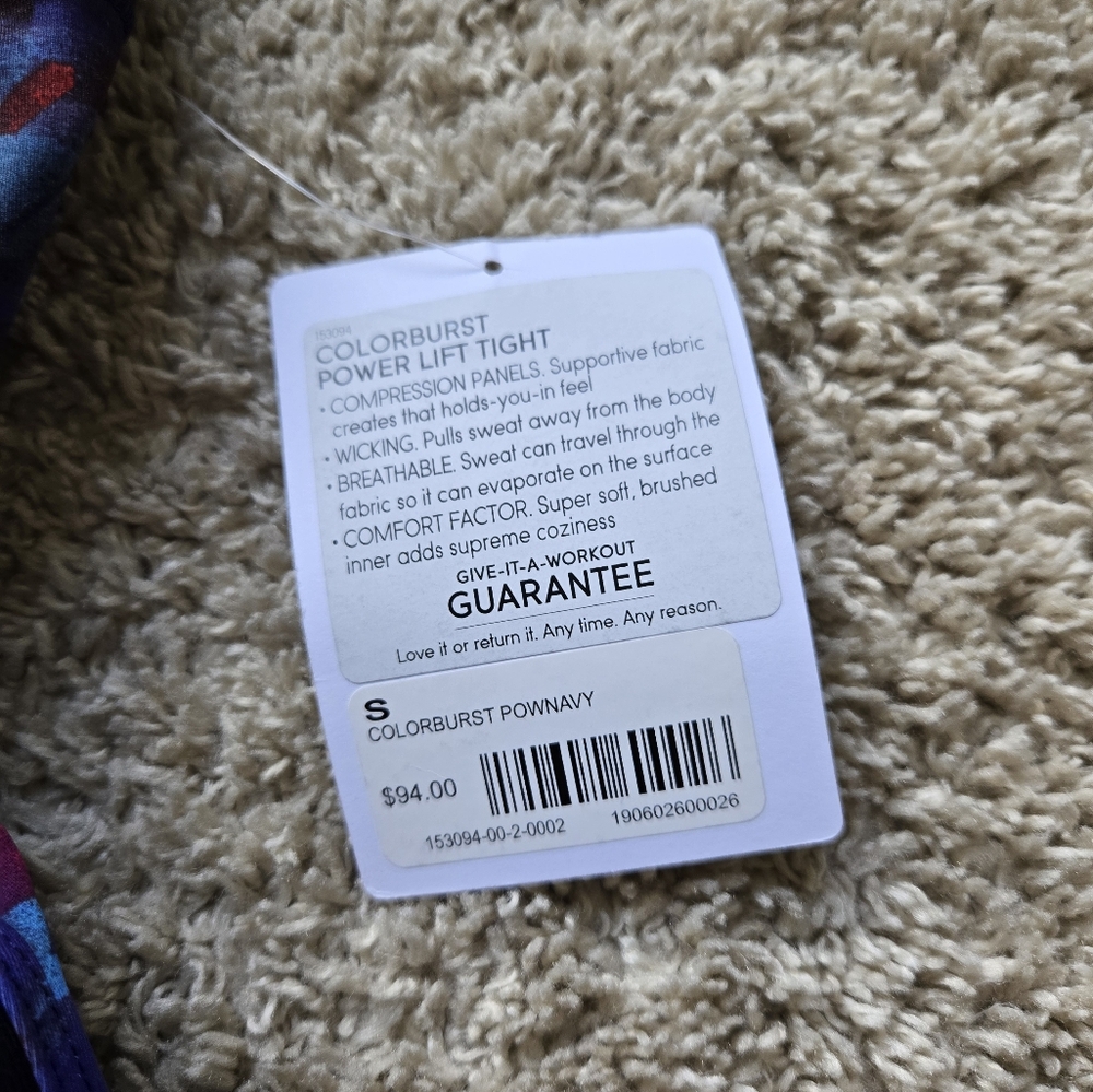 Athleta colorburts power lift tight fleece thermal leggings womens S - Picture 4 of 12